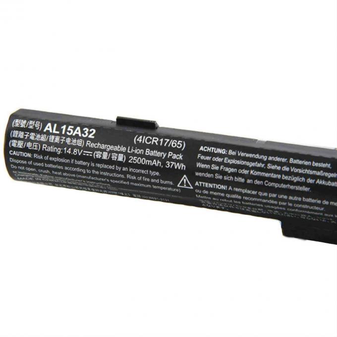 Batterie interne de l'ordinateur portable AL15A32 pour le noir 14.8V 25Wh de carnet de série de l'Acer Aspire E5-422 E5-573